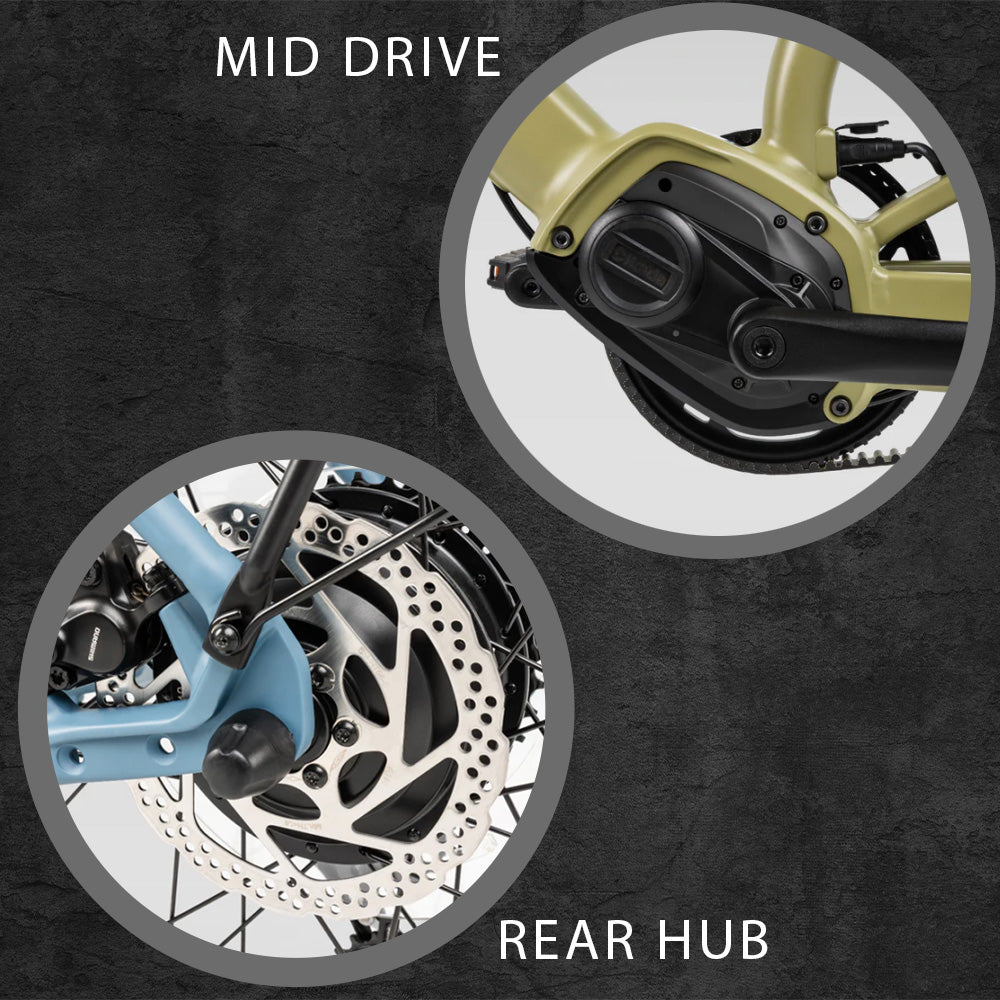 The Difference Between Mid-Drive Motors and Rear Hub Motors for eBikes